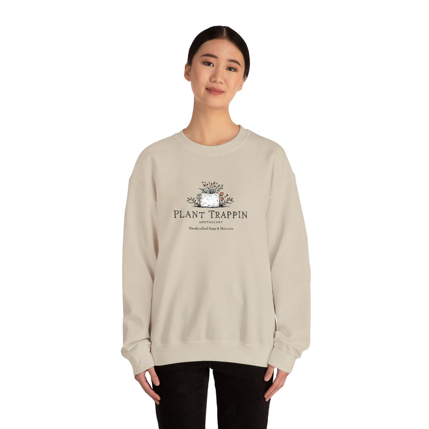 Cozy Plant Trappin Apothecary Embroidered Crewneck Sweatshirt