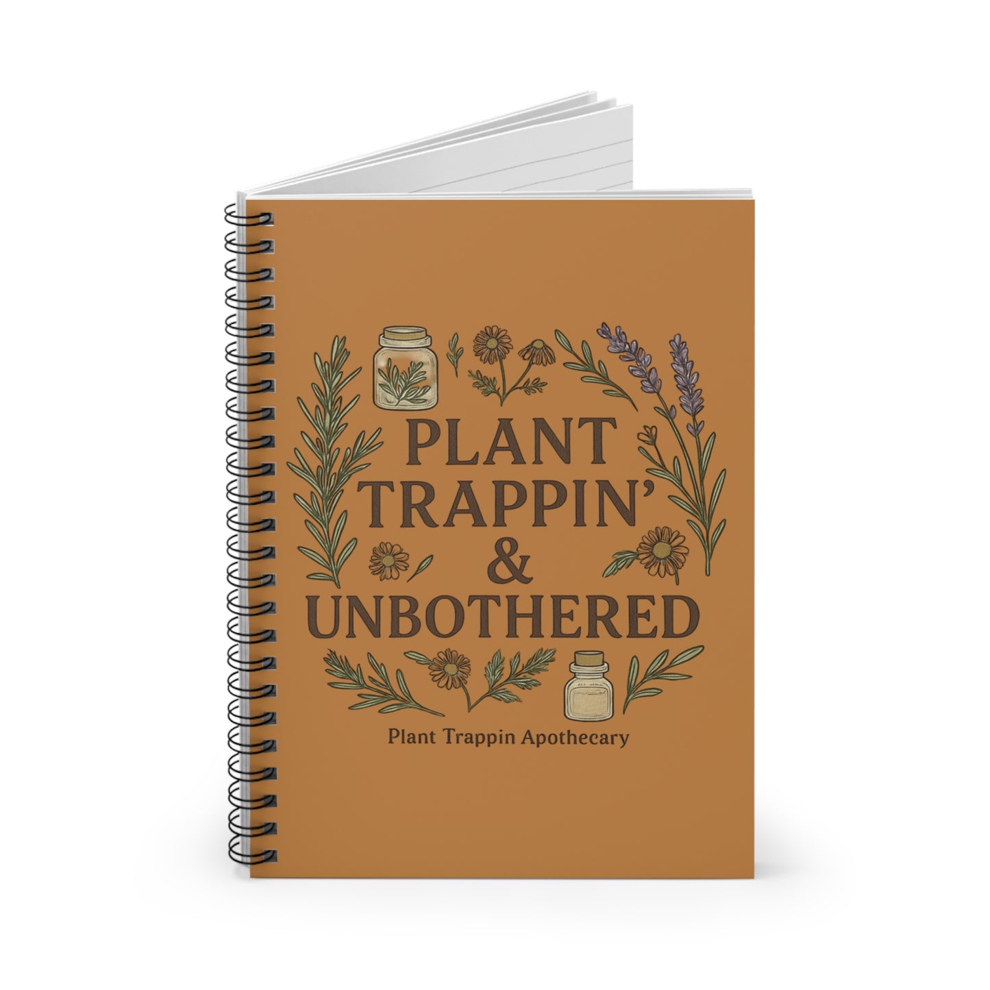 Plant Trappin' & Unbothered Spiral Notebook