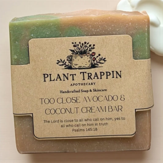 Too Close  Bar|🥑Moisture + Glow | Avocado + Coconut Cream Soap